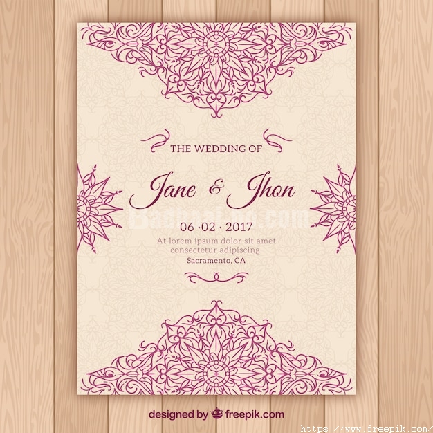 wedding-card-with-pink-mandala-design_23-2147643295